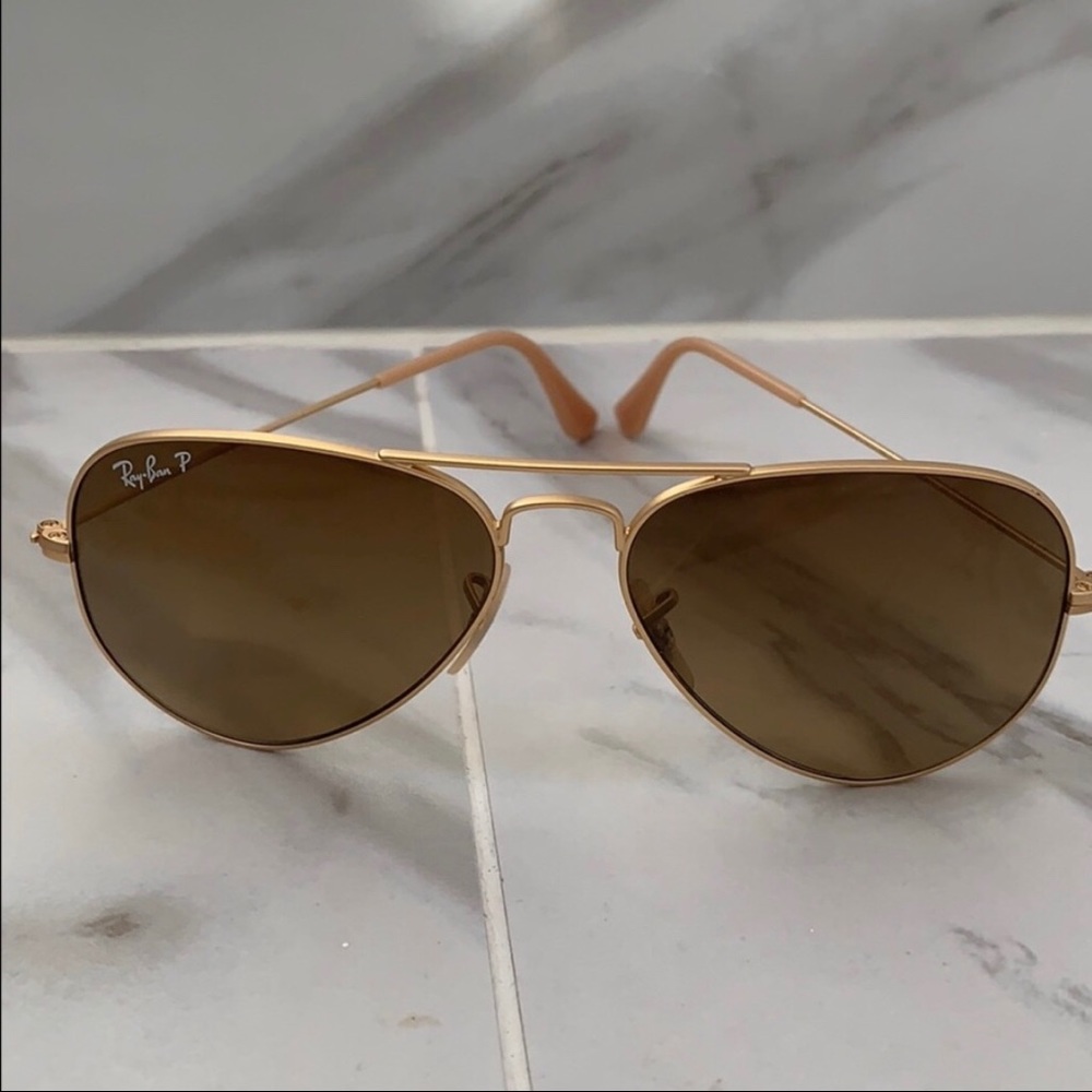 Ray Ban Polarized Aviators 55mm